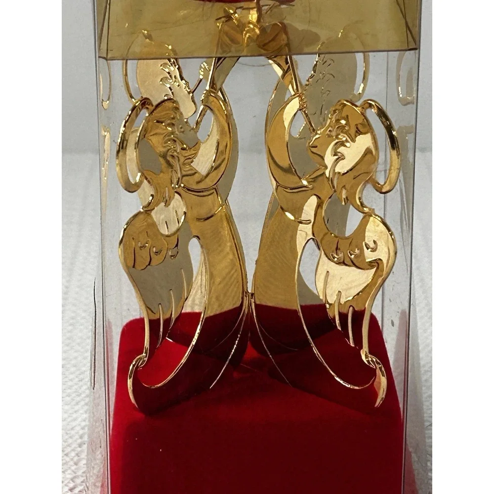 Vintage Gloria Duchin Gold Christmas Ornament 3-Dimensional‎ Angels Tree